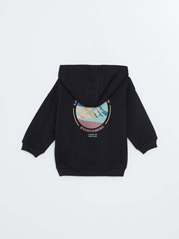 Kap??onlu Bask?l? Kal?n Erkek ?ocuk Sweatshirt - Waikiki фото 3