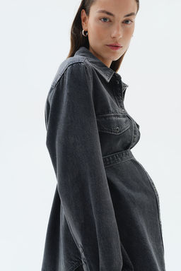 MAMA Camisa denim con cinturon de anudar - H&m фото 4