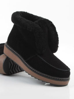 04-5603-2 BLACK Ботинки зимние женские (натуральная кожа, 100% шерсть)