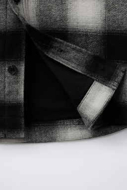 CHECK QUILTED OVERSHIRT - Zara фото 4