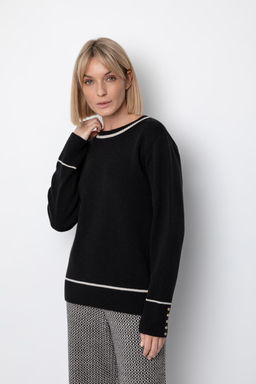 ЕВ 30096/ш/черный джемпер жен