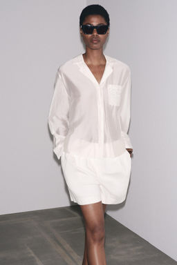 ZW COLLECTION BERMUDA SHORTS WITH DARTS