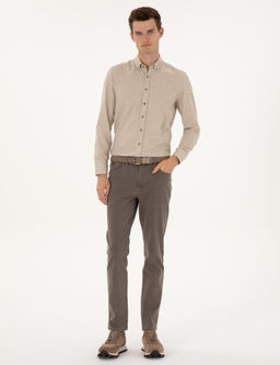 Bej Slim Fit Uzun Kollu G_mlek - Pierre cardin фото 4