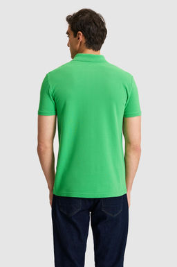 Erkek Slim Fit Polo Yaka A__k Ye_il Basic Ti__rt - U.s. polo assn фото 5