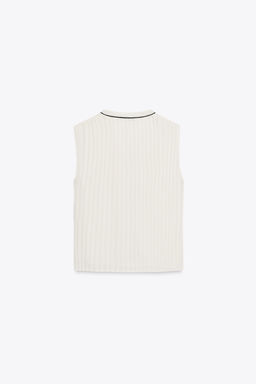 CONTRAST TRIM PLEATED BLOUSE - Zara фото 15