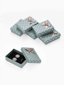 Набор подарочных коробочек 6 шт. под набор «Сердечки», 7×9.5, цвет серый (7528512)