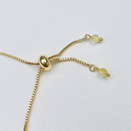 Браслет регулируемый из Цитрина, Тигрового глаза и Рутилового кварца "Манипура" от 16 см