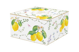 Пара чайная, 1 перс, 2 пр, 370 мл, фарфор P, белая, Цветы и лимоны, Fleurs et Citrons
