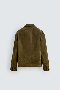 SOBRECAMISA PIEL ANTE / Khaki - Zara фото 8