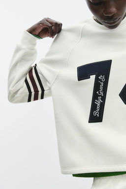 NUMBER STRIPES SWEATSHIRT - Zara фото 3