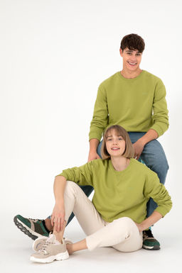 Мужской базовый свитшот фисташкового зеленого цвета Неожиданная скидка в корзине - U.s. polo assn фото 8