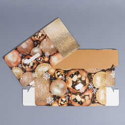 Подарочная коробка складная «Новогодние шары», 20×15×8 см, Новый год