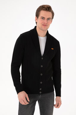 Мужская черная трикотажная кардиганская скидка в корзине - U.s. polo assn фото 8