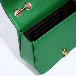 Сумка-мессенджер на клапане, цвет зелёный - Simaland фото 8