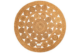 Коврик плетеный 120*120*0,7 см, круглый, водный гиацинт - Elan gallery фото 5