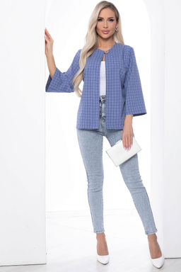 Жакет Паулита (голубой/клетка) Б8765 - Lt collection фото 5