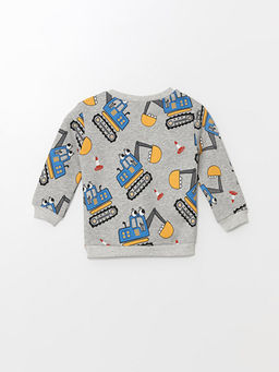 Bisiklet Yaka Uzun Kollu Bask?l? Erkek Bebek Sweatshirt - Waikiki фото 3