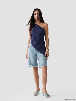 Джинсовые шорты женские Bermuda Fit