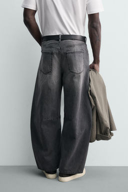 JEANS RELAXED BARREL FIT PINZAS / Gris - Zara фото 3