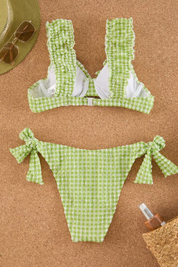 TRENDYOLMILLA Potikare Desenli Bralette Dokulu Regular Pretty Bikini Tak?m? TBESS25BT00035 фото 8