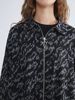 Polo Yaka Desenli Kad?n H?rka