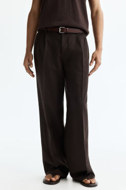 Pantal?n en mezcla de lino Loose Fit - H&m фото 6