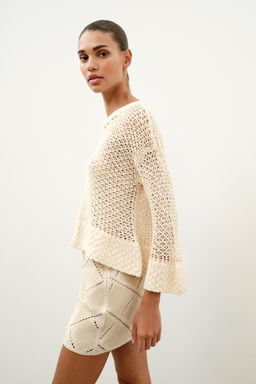 FALDA PATCHWORK CROCHET / Crudo - Zara фото 4