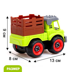 Конструктор винтовой «Фермерский самосвал», с отвёрткой, 28 деталей