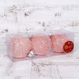 Ёлочные игрушки Снежное царство, шары новогодние, d=8 см, набор 3 шт. - Зимнее волшебство фото 2