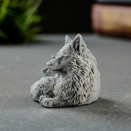 Фигурка «Лисичка с лисенком», 4 см