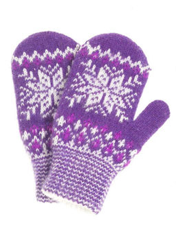 Варежки детские "Снежинка" 3 цвета 0804-32