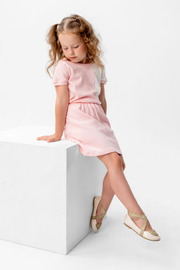 Костюм Элис розовый/молочный