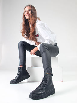 Ботинки 214.icebergbl.Black/Байка