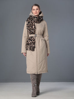 25322 Пальто дем. бежевый - Dizzyway фото 6