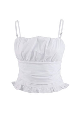 Beyaz Arkas? Fermuar Detayl? Dokuma Bluz TWOSS26BZ00406