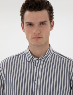 Lacivert Regular Fit _izgili Uzun Kollu G_mlek - Pierre cardin фото 2