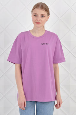 Арт. 3736 Футболка женская 42-52 (6 шт) Цвет:помада - Калинка фото 7