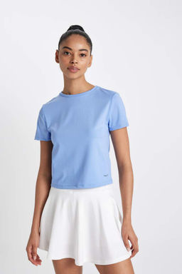 DeFactoFit Облегающая футболка с круглым вырезом и принтом Спортсмен с короткими рукавами