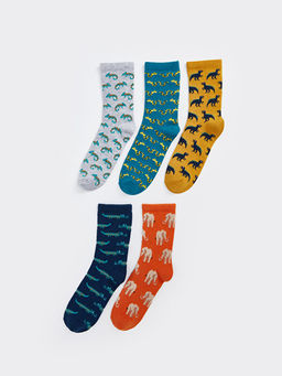Desenli Erkek ?ocuk Soket ?orap 5li