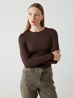 Bisiklet Yaka Kad?n Bodysuit