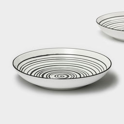 Тарелки глубокие Magistro Hypnose, 900 мл, 23×4,5 см, набор 2 шт, фарфор, белые