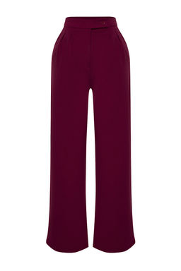 TRENDYOLMILLA Ekru Wide Leg/Genis Paca Yuksek Bel Dokuma Kumas Pantolon TWOAW22PL0066 фото 5