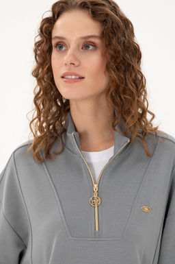 Женский серый меланжевый свитшот Неожиданная скидка в корзине - U.s. polo assn фото 2