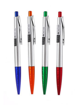 Цена за 12 шт. Ручка шариковая 0.8 мм, стержень синий на масляной основе, штрихкод на штуке, МИКС