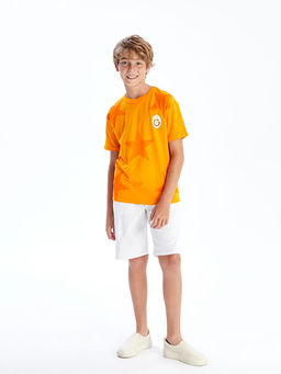 Bisiklet Yaka Galatasaray Bask?l? Erkek ?ocuk Ti??rt