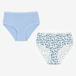 Цена за 2 шт. Набор трусов женских Collorista «Цветы», 2 шт., цвет синий, размер 54