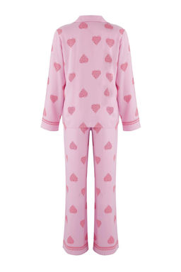 Ekru %100 Pamuklu Kapli Dokuma Pijama Tak?m? THMAW26PT00025 - Trendyolmilla фото 6
