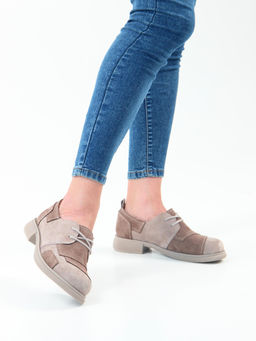 Полуботинки туфли EDART 205.патриция ka. ваниль серо коричневый замша фото 8