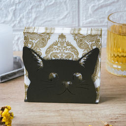 Салфетница металлическая Котофей 12х13,1х9,5см, шоколадный (Россия) - Домашняя мода фото 3