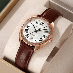 Часы наручные Skmei женские кварцевые 2183rose-gold-brown